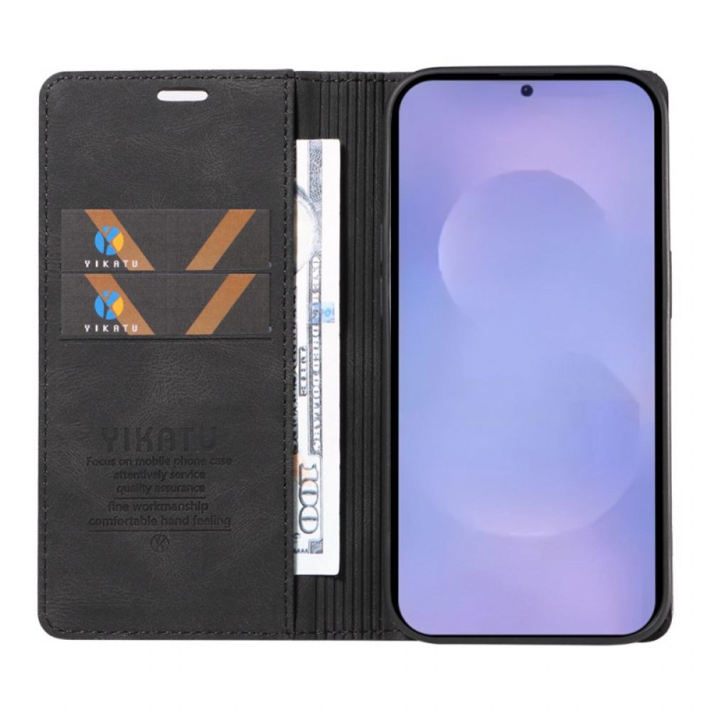 Folio-hoesje Samsung Galaxy S26 Yikatu Suède-effect