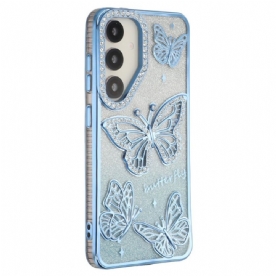Hoesje Samsung Galaxy S26 3d-vlinders En Strass-steentjes