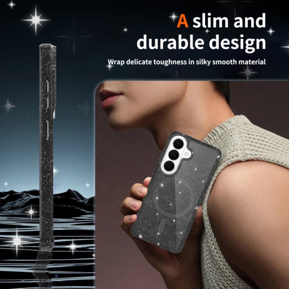 Hoesje Samsung Galaxy S26 Glitter Magnetische Portemonnee