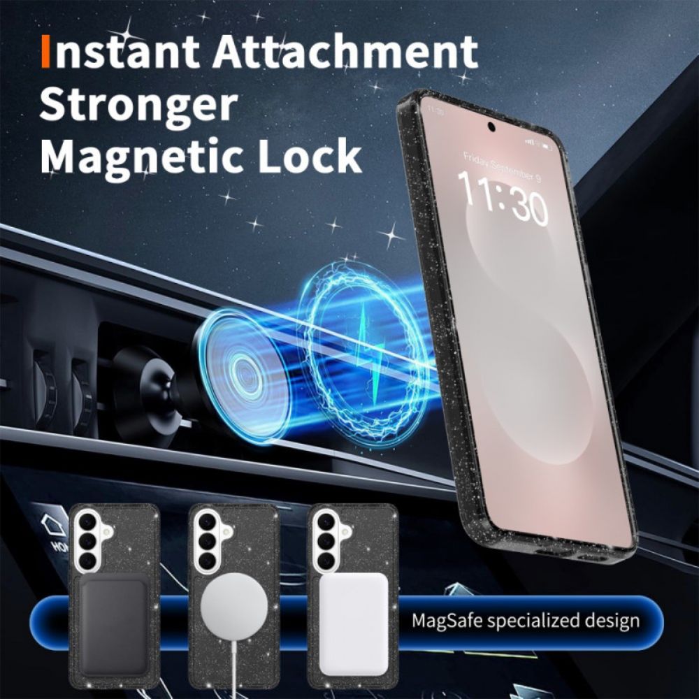 Hoesje Samsung Galaxy S26 Glitter Magnetische Portemonnee