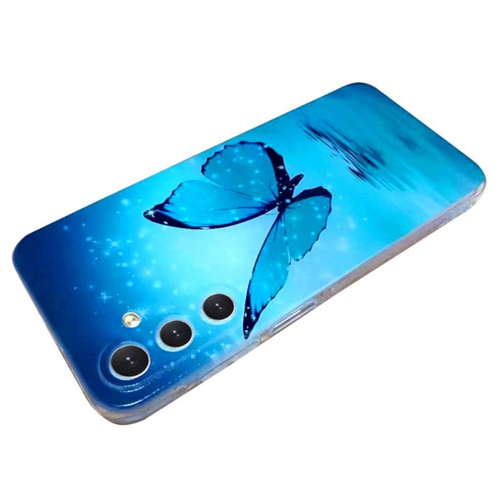 Hoesje Voor Samsung Galaxy S26 Blauwe Vlinder