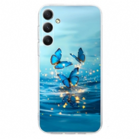 Hoesje Voor Samsung Galaxy S26 Blauwe Vlinders