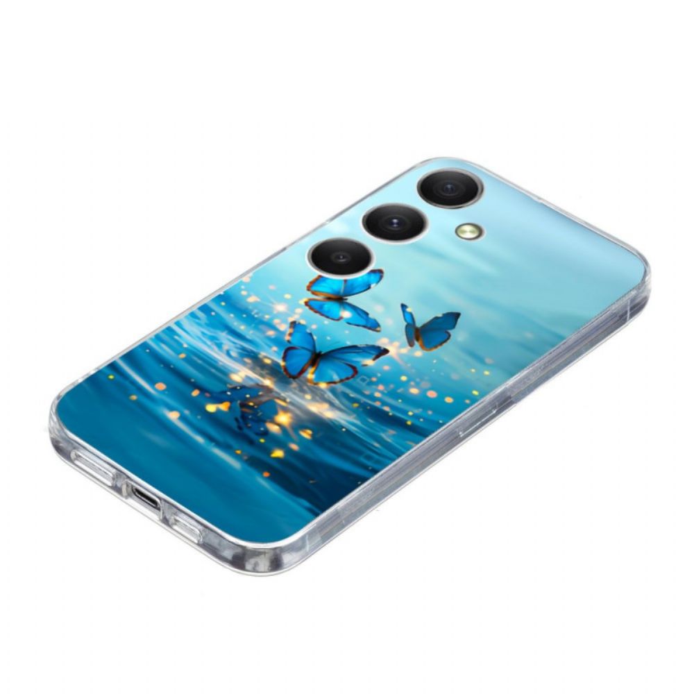 Hoesje Voor Samsung Galaxy S26 Blauwe Vlinders