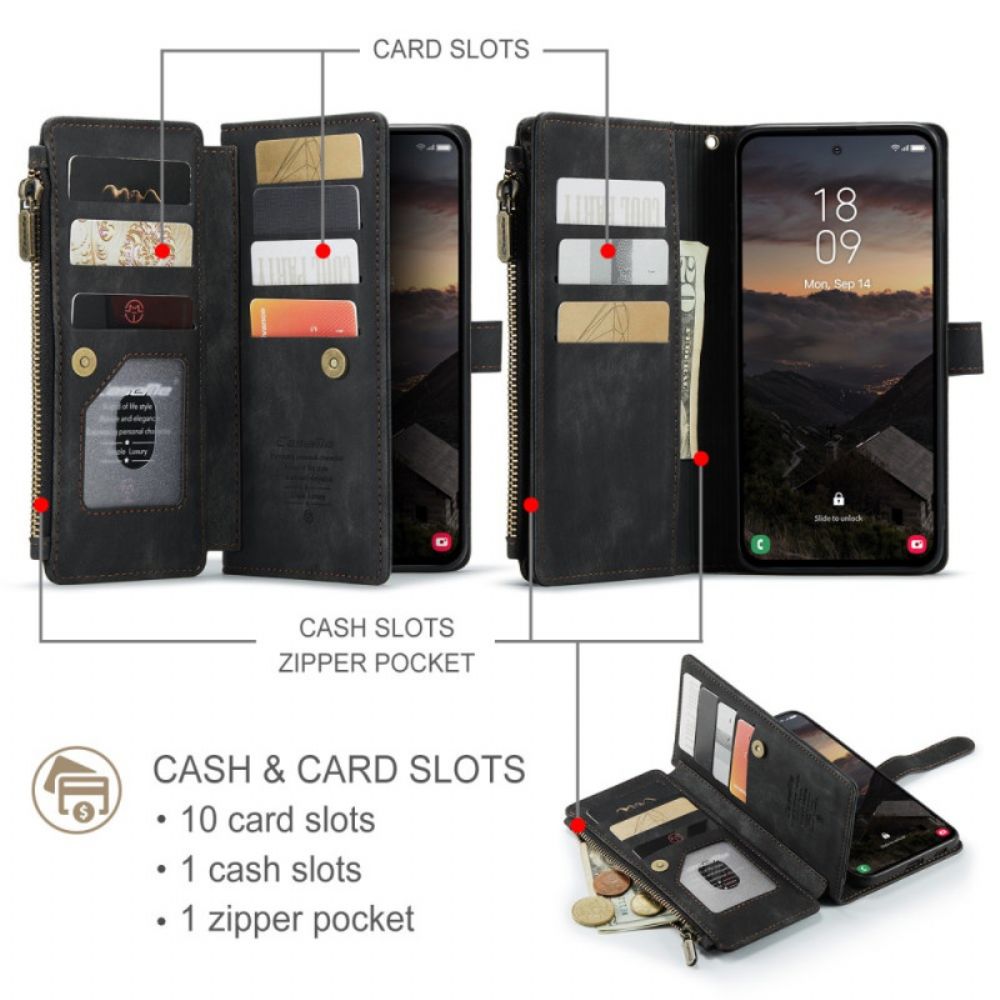 Leren Hoesje Samsung Galaxy S26 Caseme Suède-effect Bescherming Hoesje