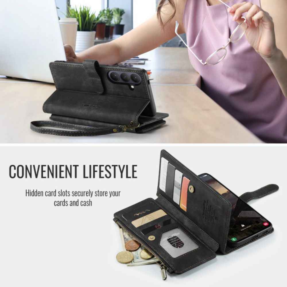 Leren Hoesje Samsung Galaxy S26 Caseme Suède-effect Bescherming Hoesje