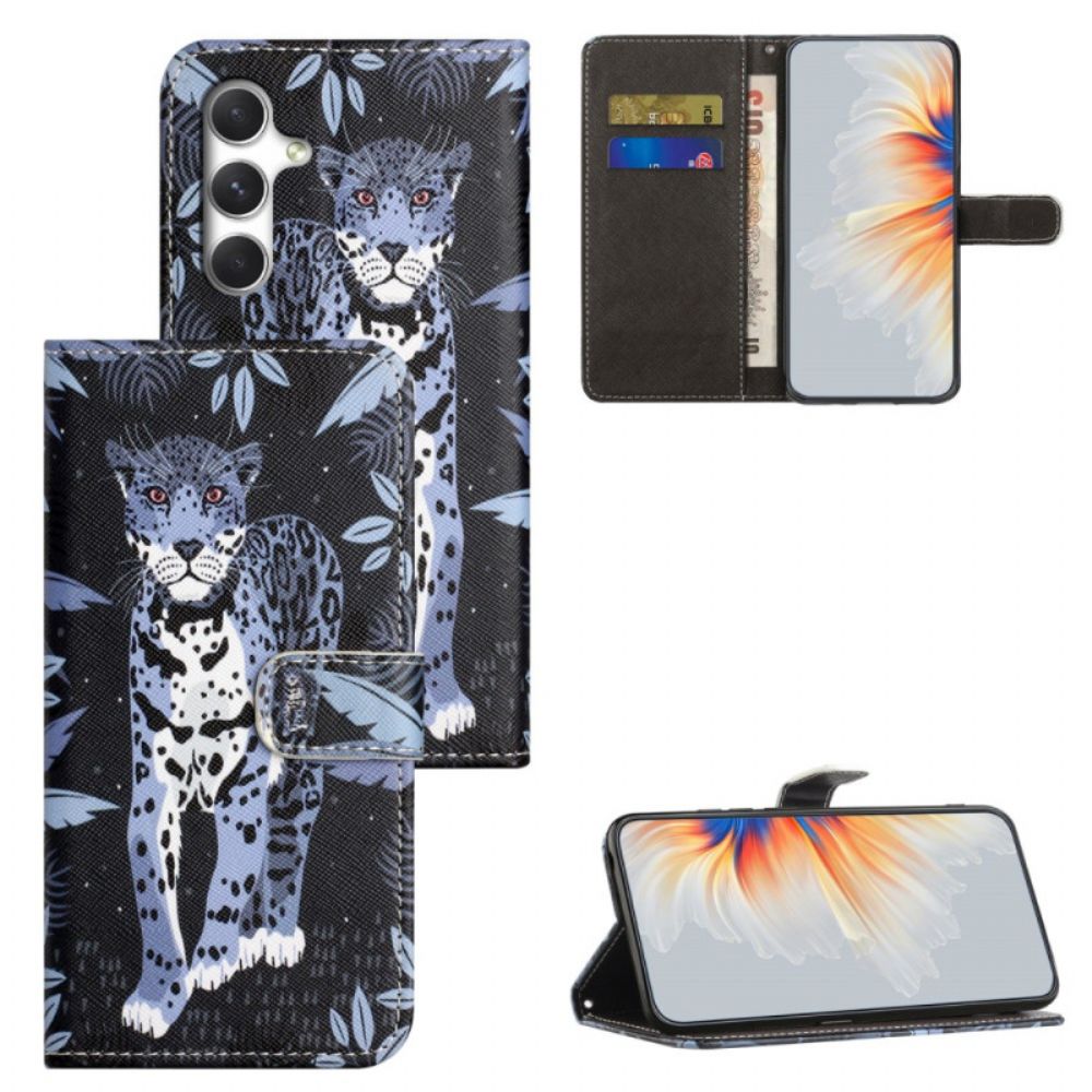Leren Hoesje Samsung Galaxy S26 Elegante Luipaard Bescherming Hoesje