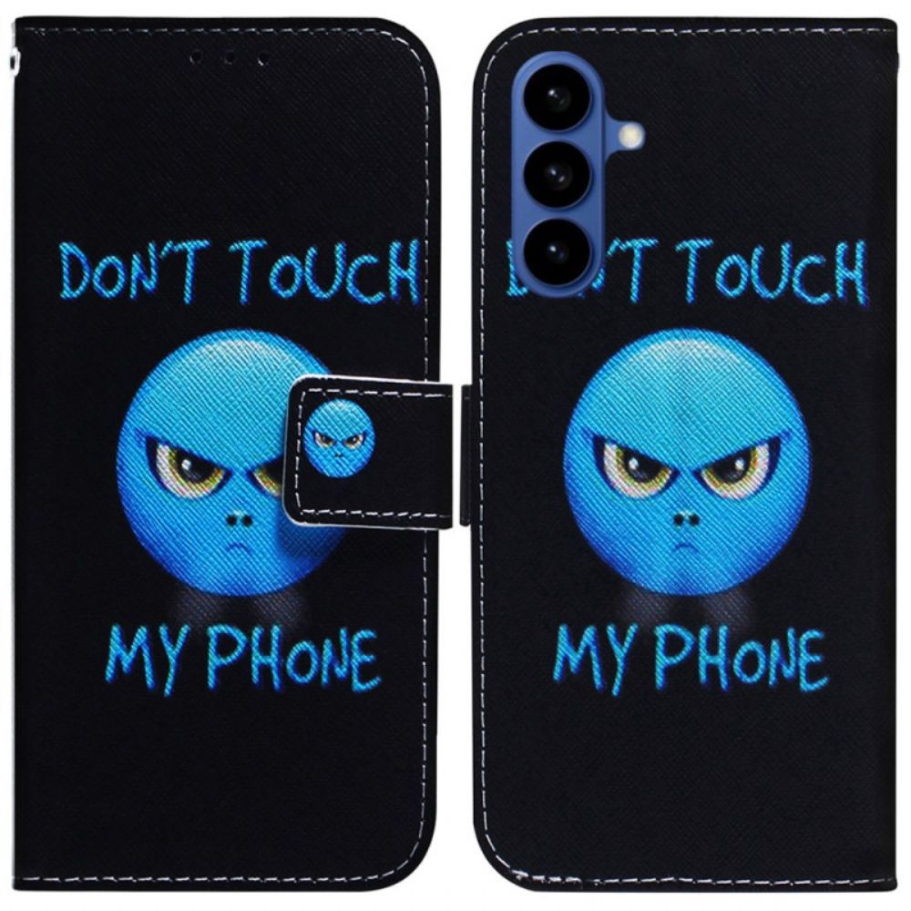 Leren Hoesje Samsung Galaxy S26 Emoji-telefoon Bescherming Hoesje