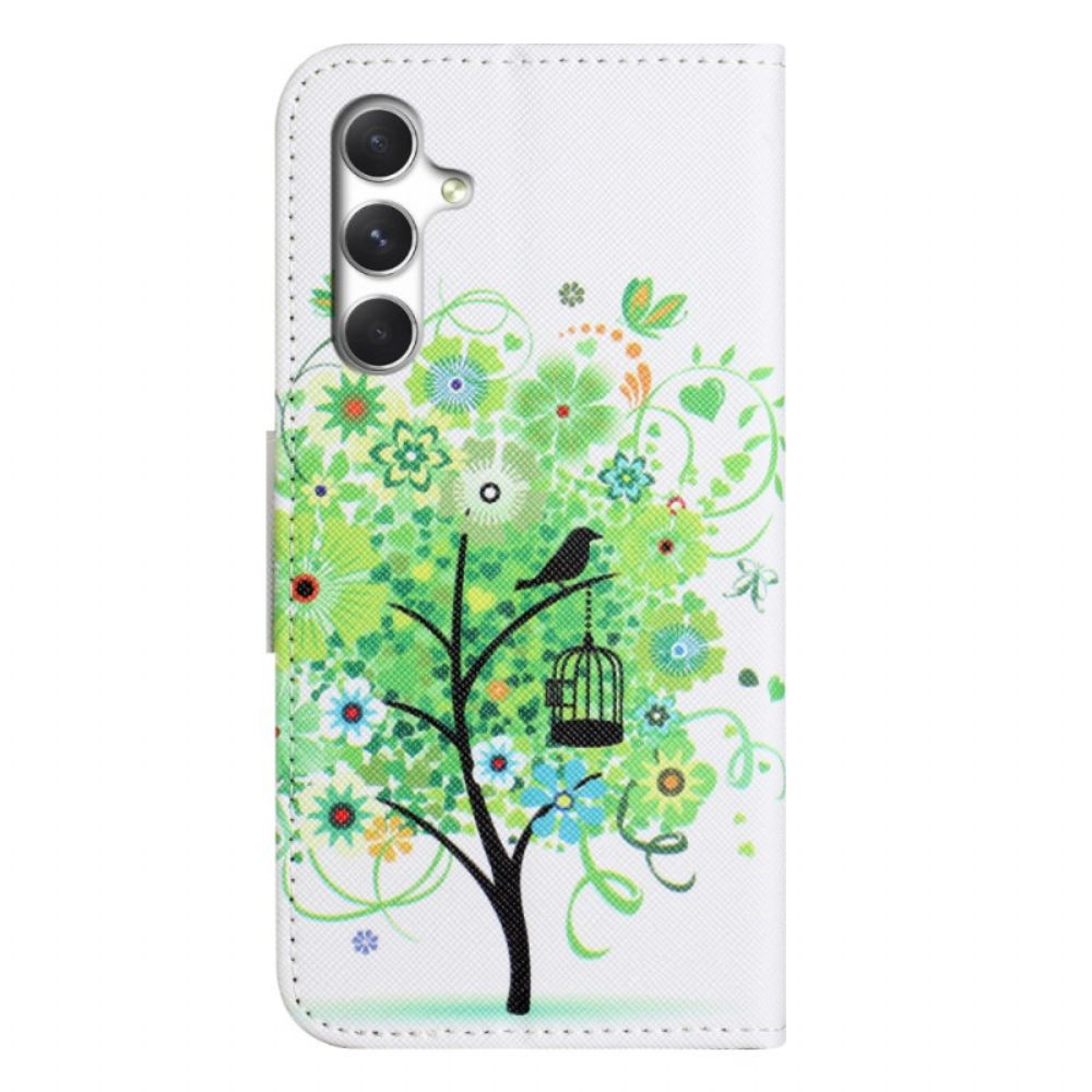 Leren Hoesje Samsung Galaxy S26 Groene Boom
