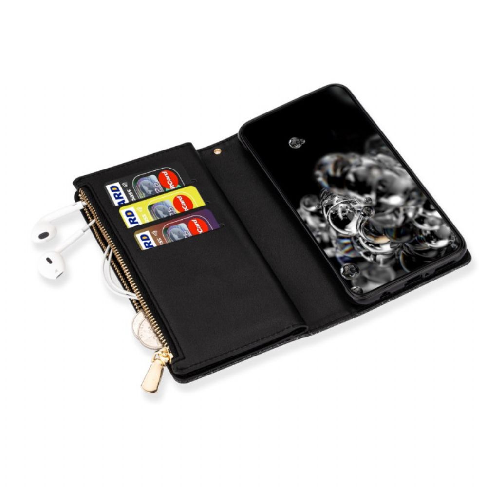 Leren Hoesje Samsung Galaxy S26 Portemonnee Met Pailletten Bescherming Hoesje