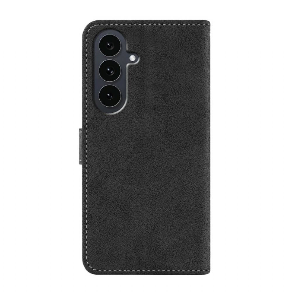 Leren Hoesje Samsung Galaxy S26 Retro Portemonnee Met Draaibare Kaarthouder Bescherming Hoesje