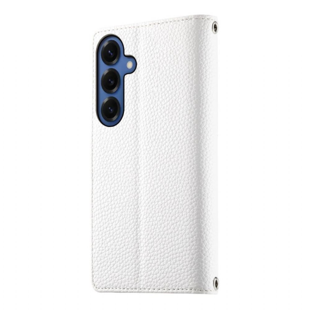 Leren Hoesje Samsung Galaxy S26 Tweekleurige Portemonnee Met Bandjes