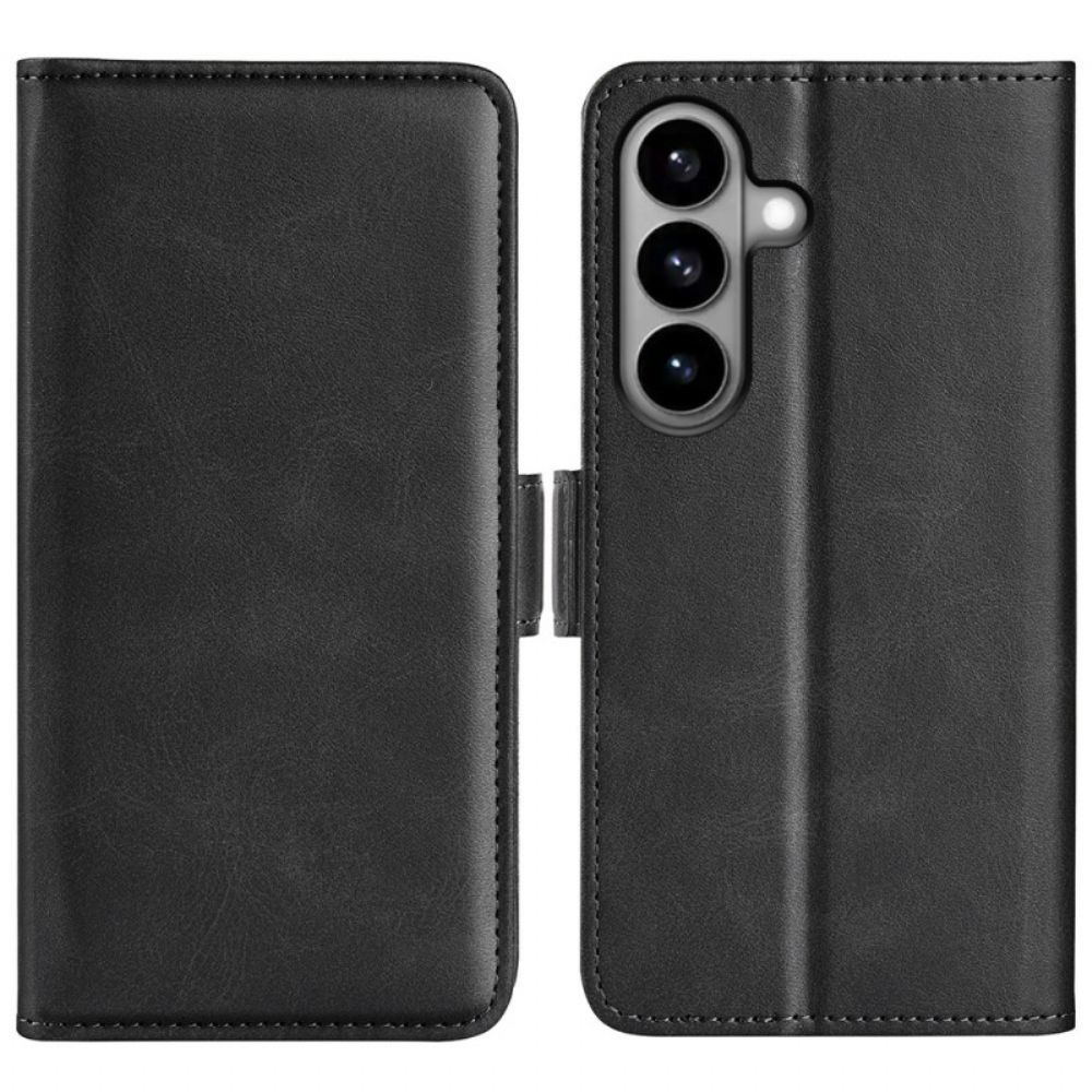 Leren Hoesje Voor Samsung Galaxy S26 Dubbele Sluiting