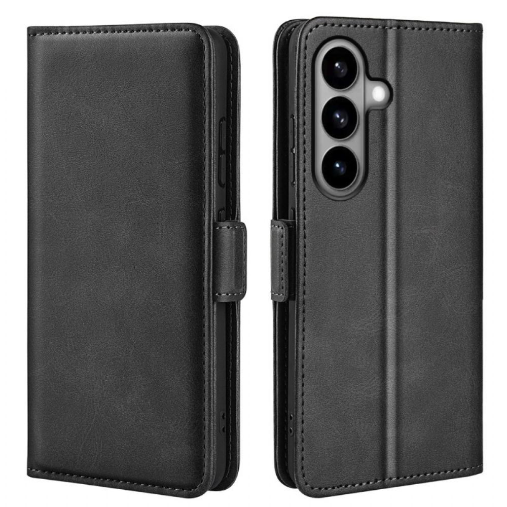 Leren Hoesje Voor Samsung Galaxy S26 Dubbele Sluiting