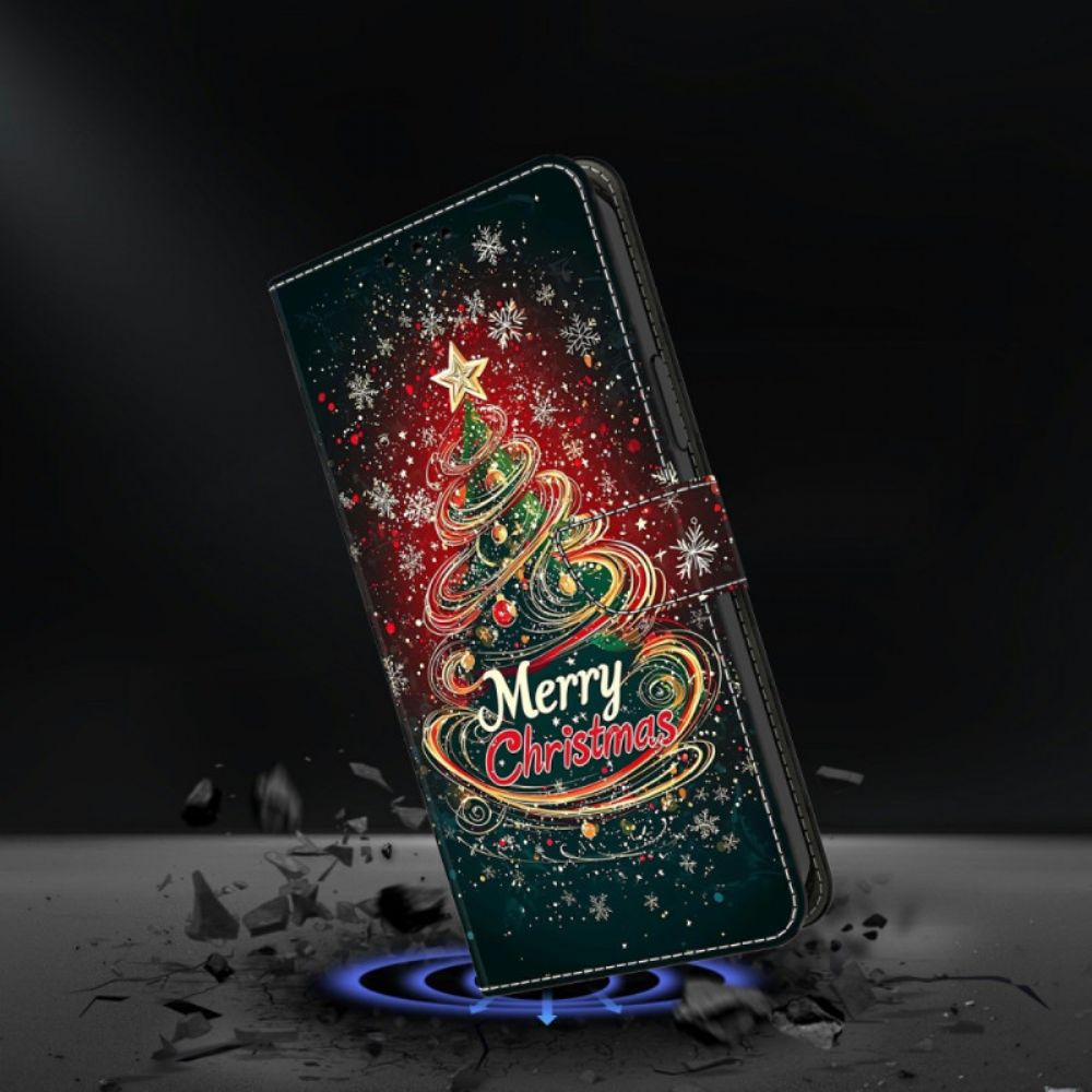 Leren Hoesje Voor Samsung Galaxy S26 Kerstboom