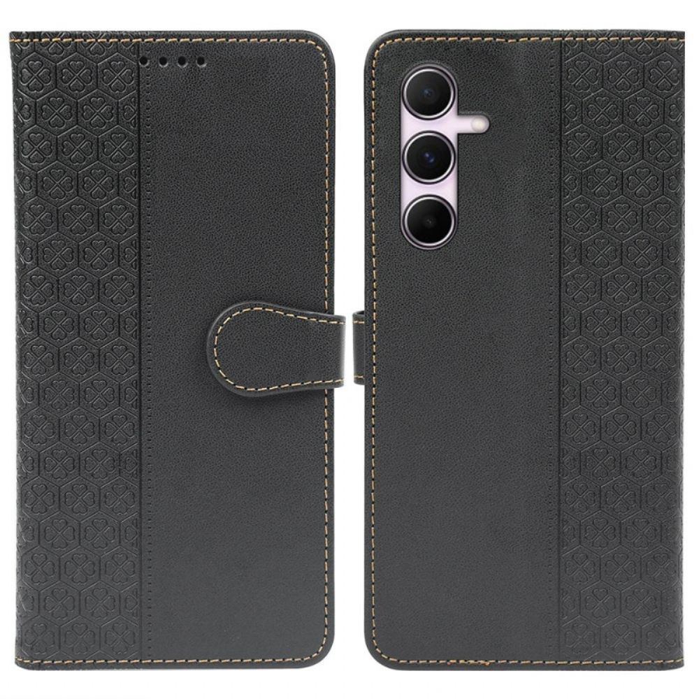 Leren Hoesje Voor Samsung Galaxy S26 Vierblad Klavertjes