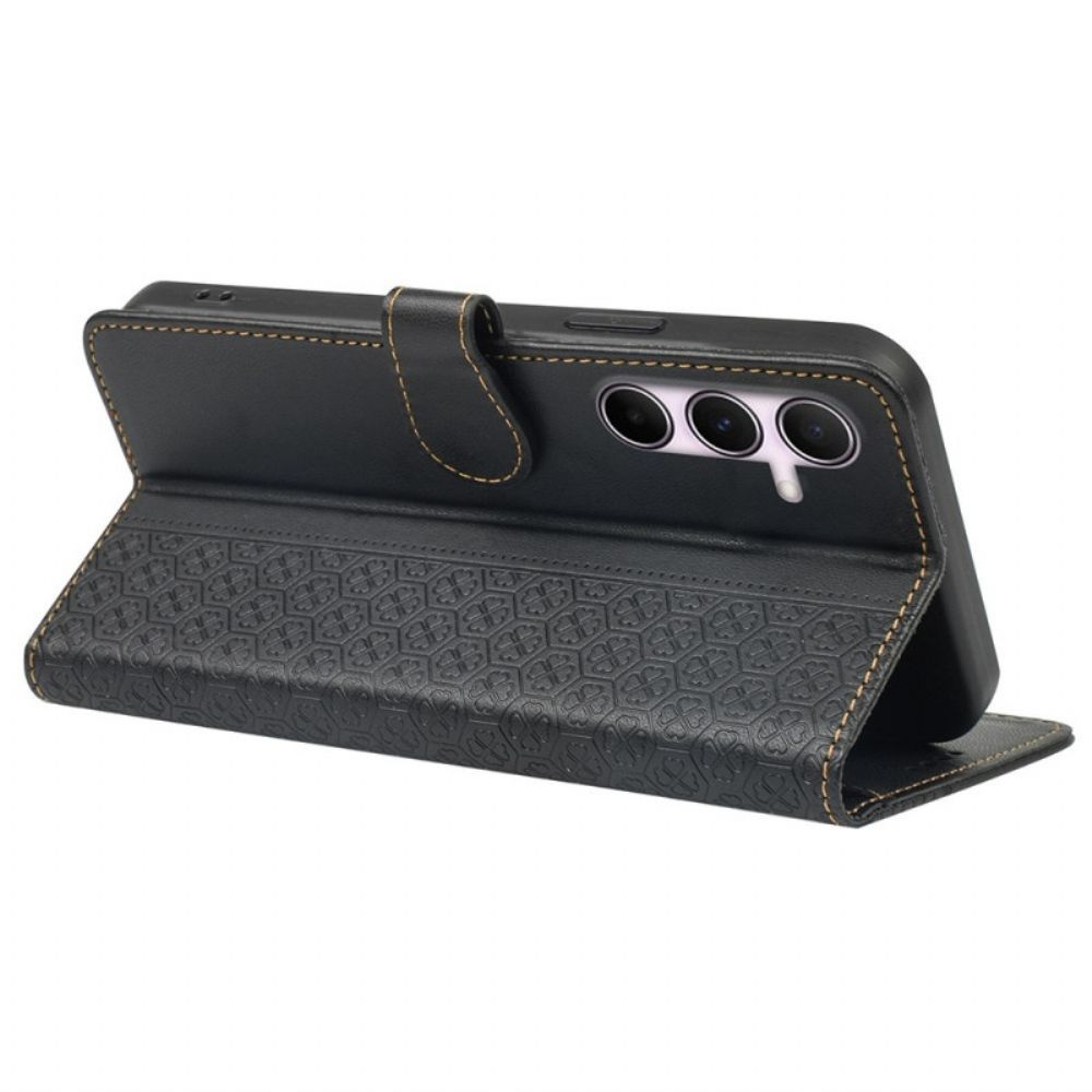 Leren Hoesje Voor Samsung Galaxy S26 Vierblad Klavertjes