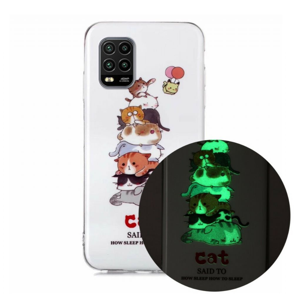 Hoesje voor Xiaomi Mi 10 Lite Fluorescerende Katten