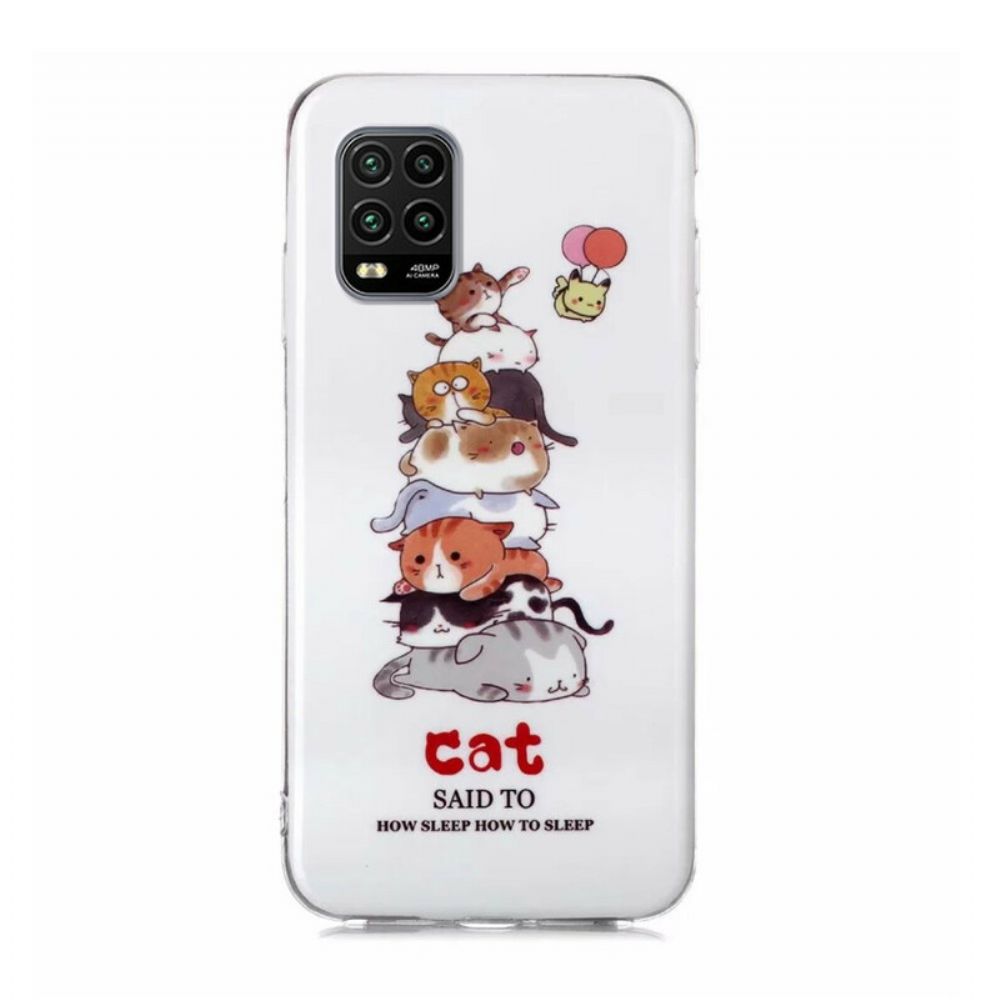 Hoesje voor Xiaomi Mi 10 Lite Fluorescerende Katten