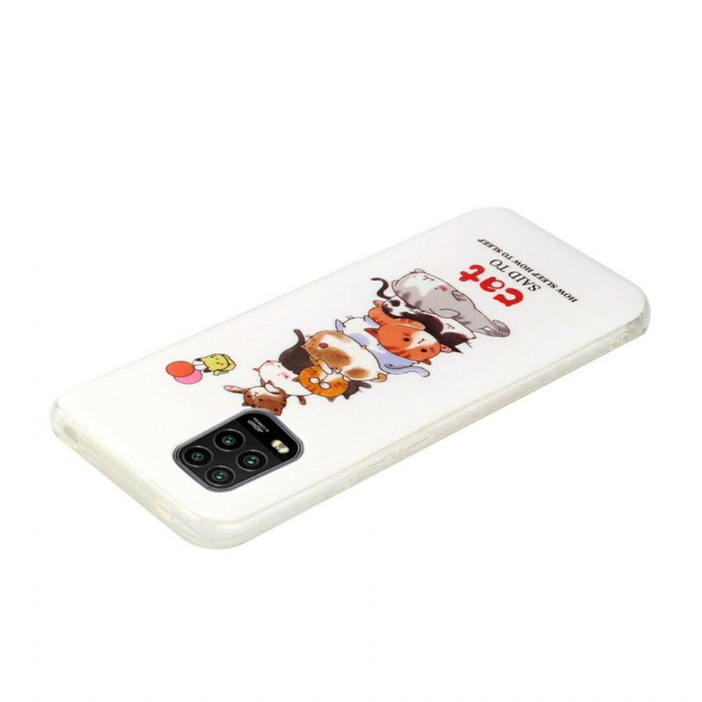 Hoesje voor Xiaomi Mi 10 Lite Fluorescerende Katten