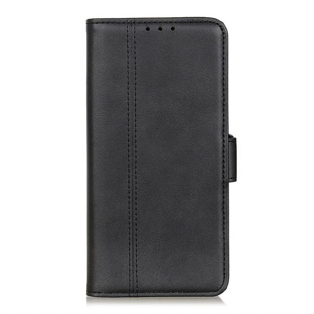 Leren Hoesje voor Xiaomi Mi 10 Lite Subtiele Stiksels