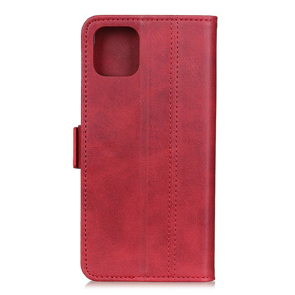 Leren Hoesje voor Xiaomi Mi 10 Lite Subtiele Stiksels