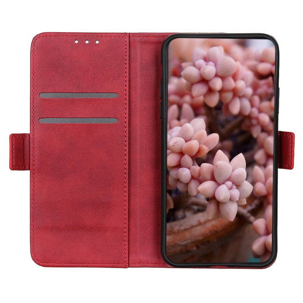 Leren Hoesje voor Xiaomi Mi 10 Lite Subtiele Stiksels