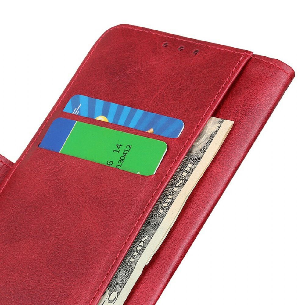 Leren Hoesje voor Xiaomi Mi 10 Lite Subtiele Stiksels