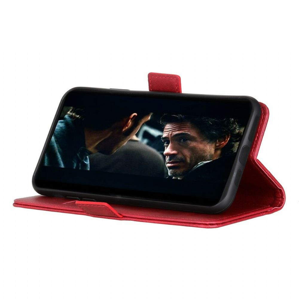 Leren Hoesje voor Xiaomi Mi 10 Lite Subtiele Stiksels