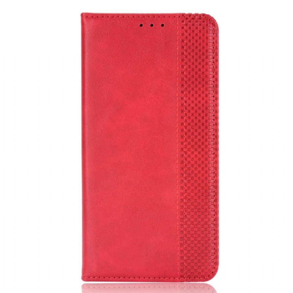 Bescherming Hoesje voor iPhone 14 Plus Folio-hoesje Vintage Gestileerd Leereffect