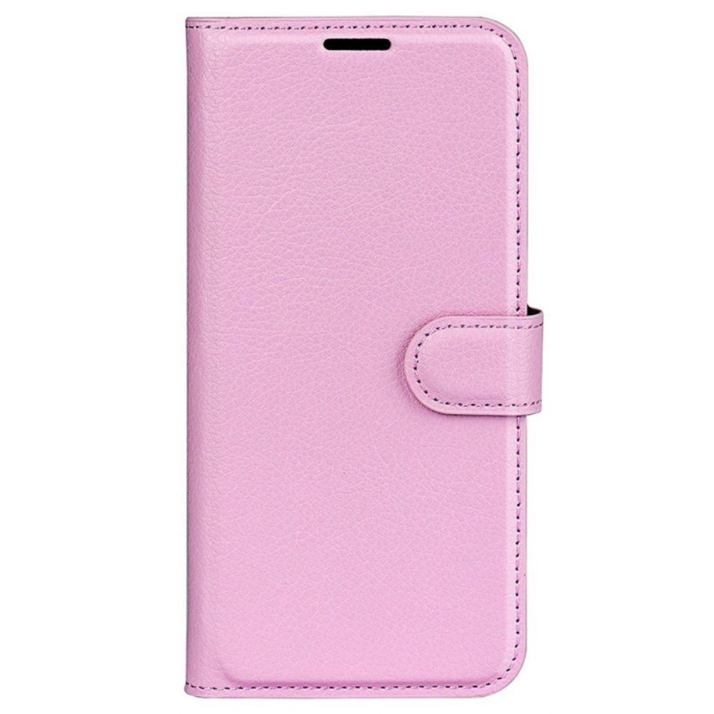 Leren Hoesje voor iPhone 14 Plus Klassiek Litchi Leer
