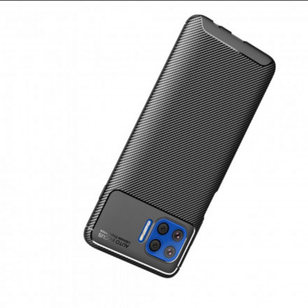Hoesje voor Moto G 5G Plus Slang Met Koolstofvezelstructuur