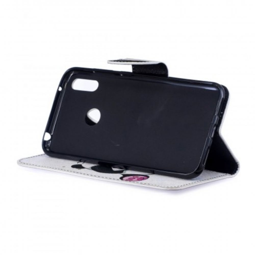 Folio-hoesje voor Huawei Y7 2019 Pandaplezier