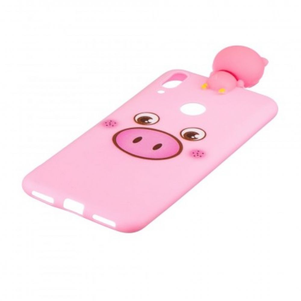 Hoesje voor Huawei Y7 2019 Grappig Varken 3d