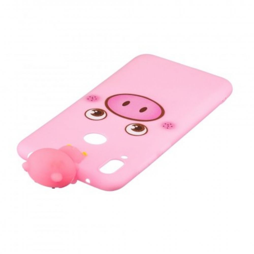Hoesje voor Huawei Y7 2019 Grappig Varken 3d