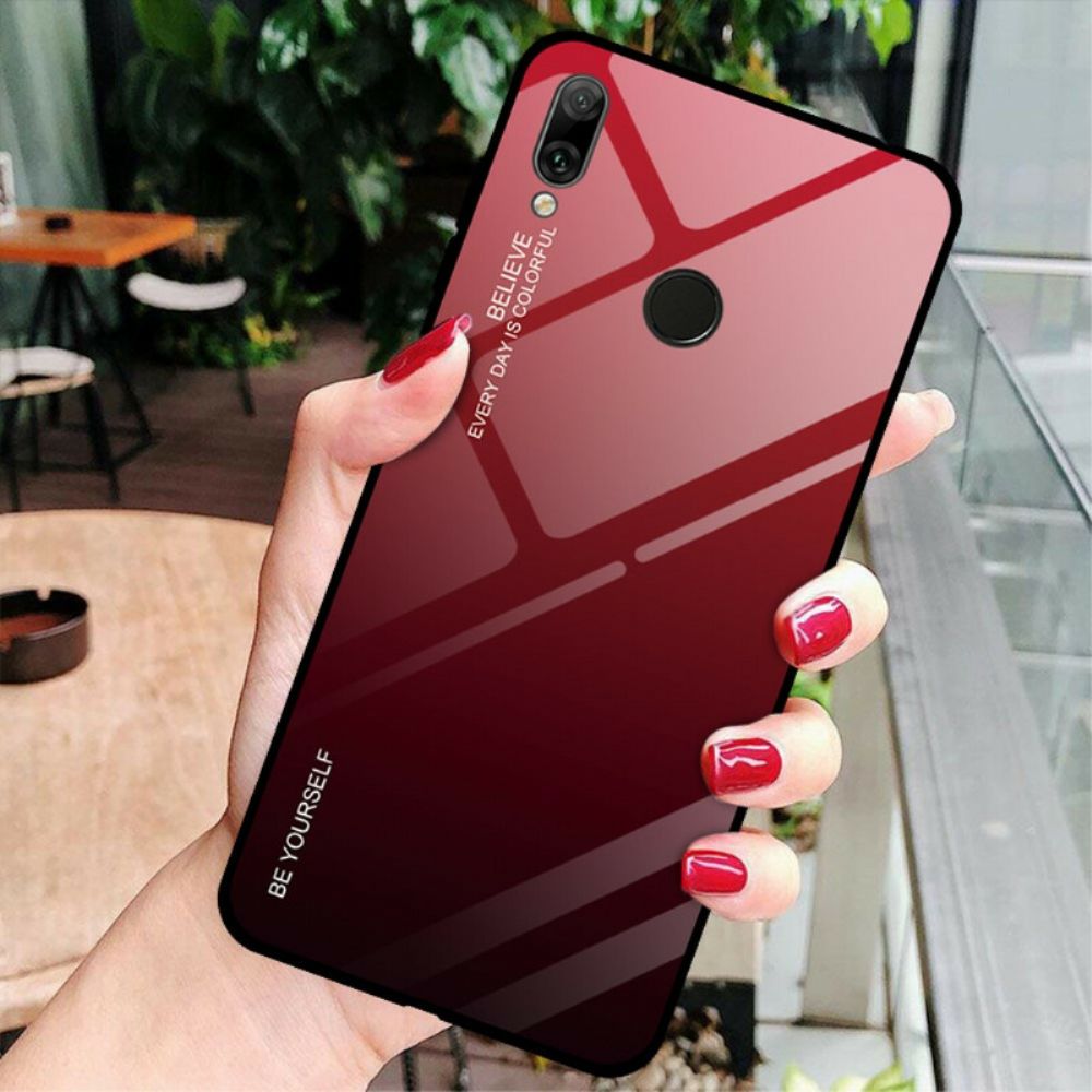 Hoesje voor Huawei Y7 2019 Wees Jezelf Van Gehard Glas