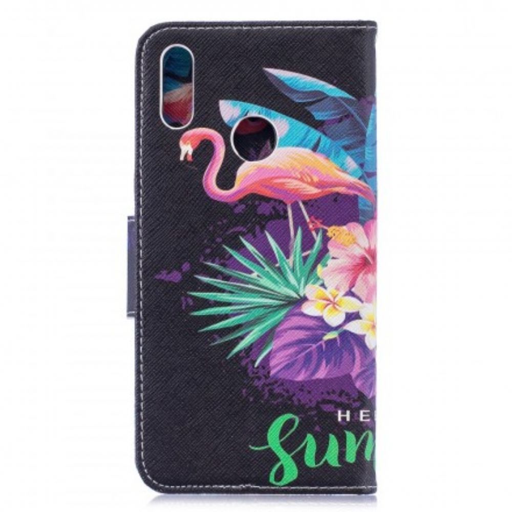 Leren Hoesje voor Huawei Y7 2019 Hallo Zomer