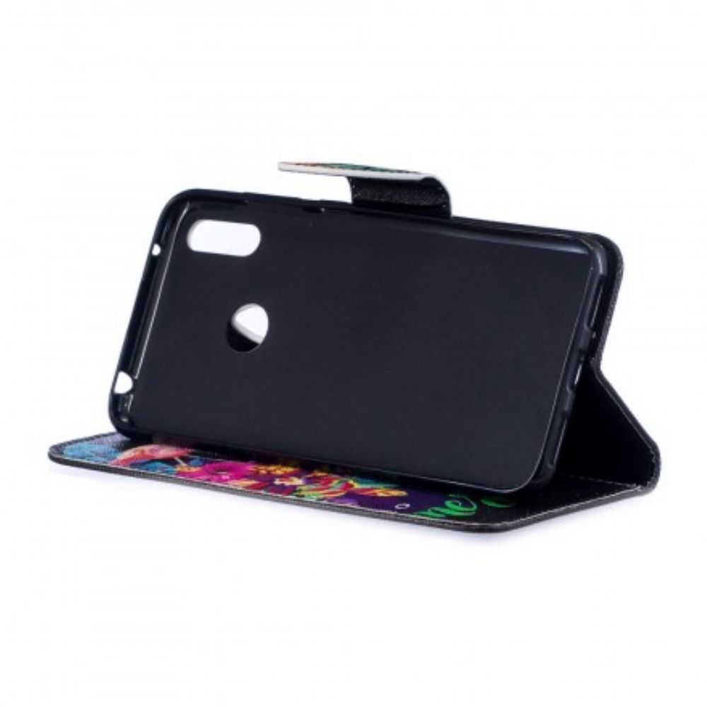 Leren Hoesje voor Huawei Y7 2019 Hallo Zomer