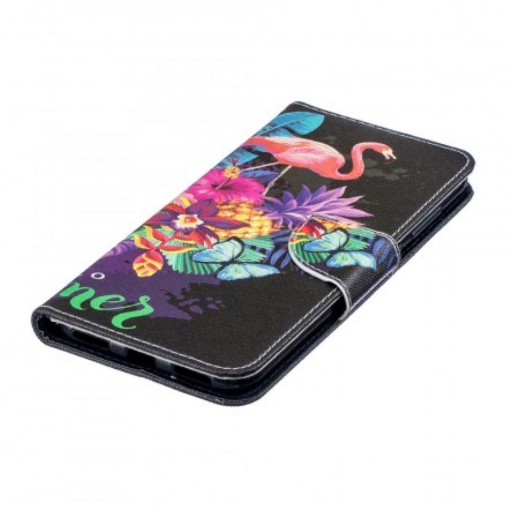 Leren Hoesje voor Huawei Y7 2019 Hallo Zomer