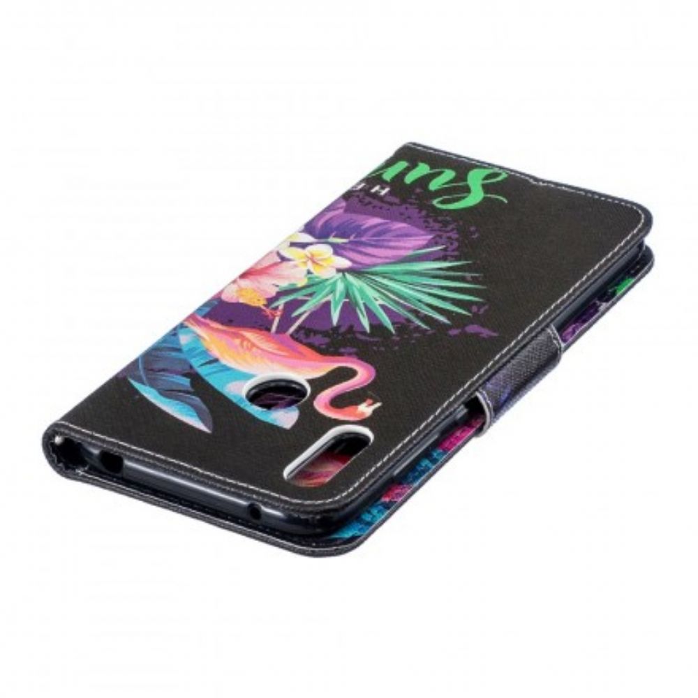 Leren Hoesje voor Huawei Y7 2019 Hallo Zomer