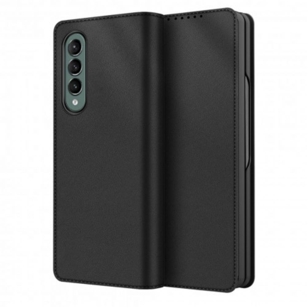 Bescherming Hoesje voor Samsung Galaxy Z Fold 3 5G Folio-hoesje Skin-touch Splitleer