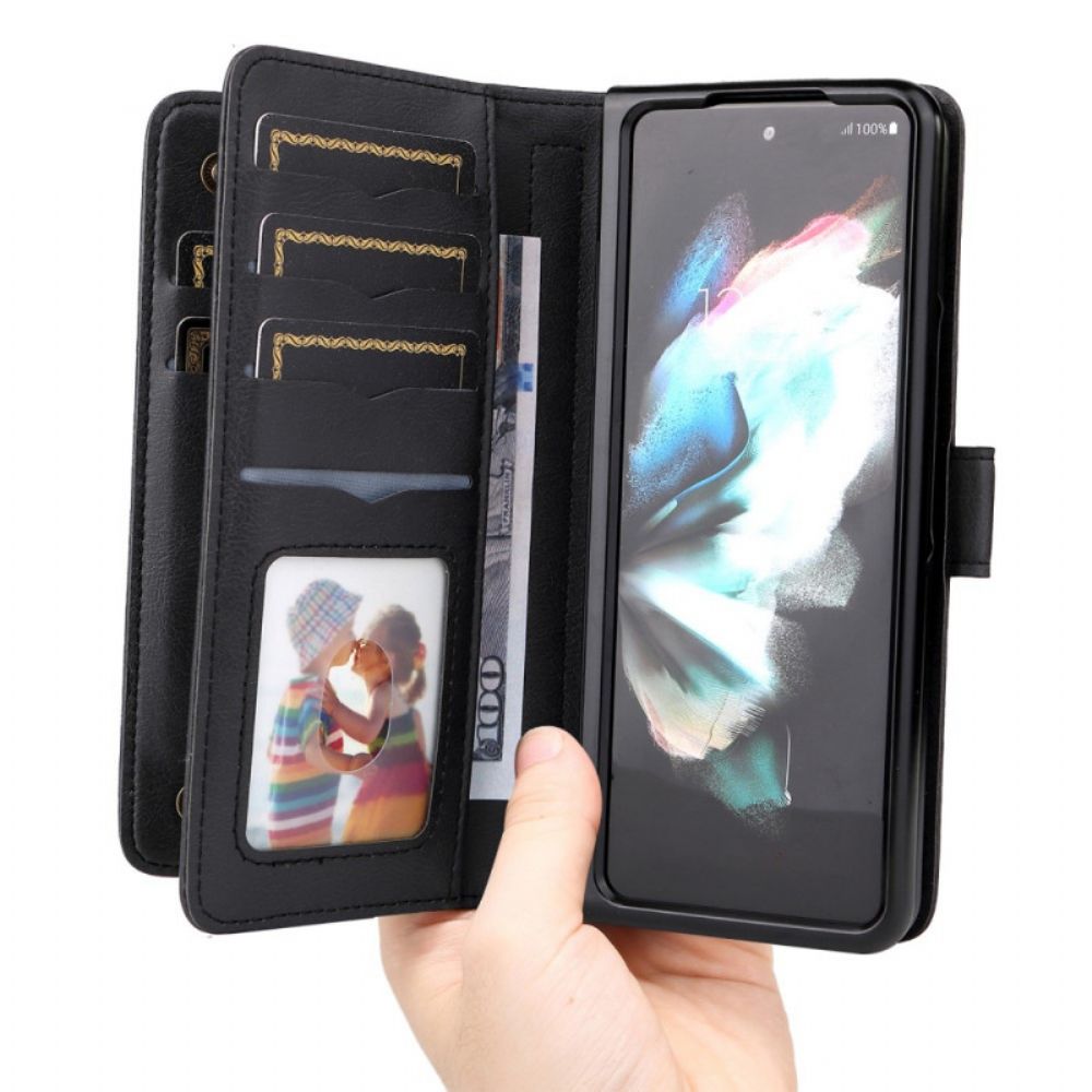 Flip Case voor Samsung Galaxy Z Fold 3 5G Multifunctionele Zakelijke Portemonnee