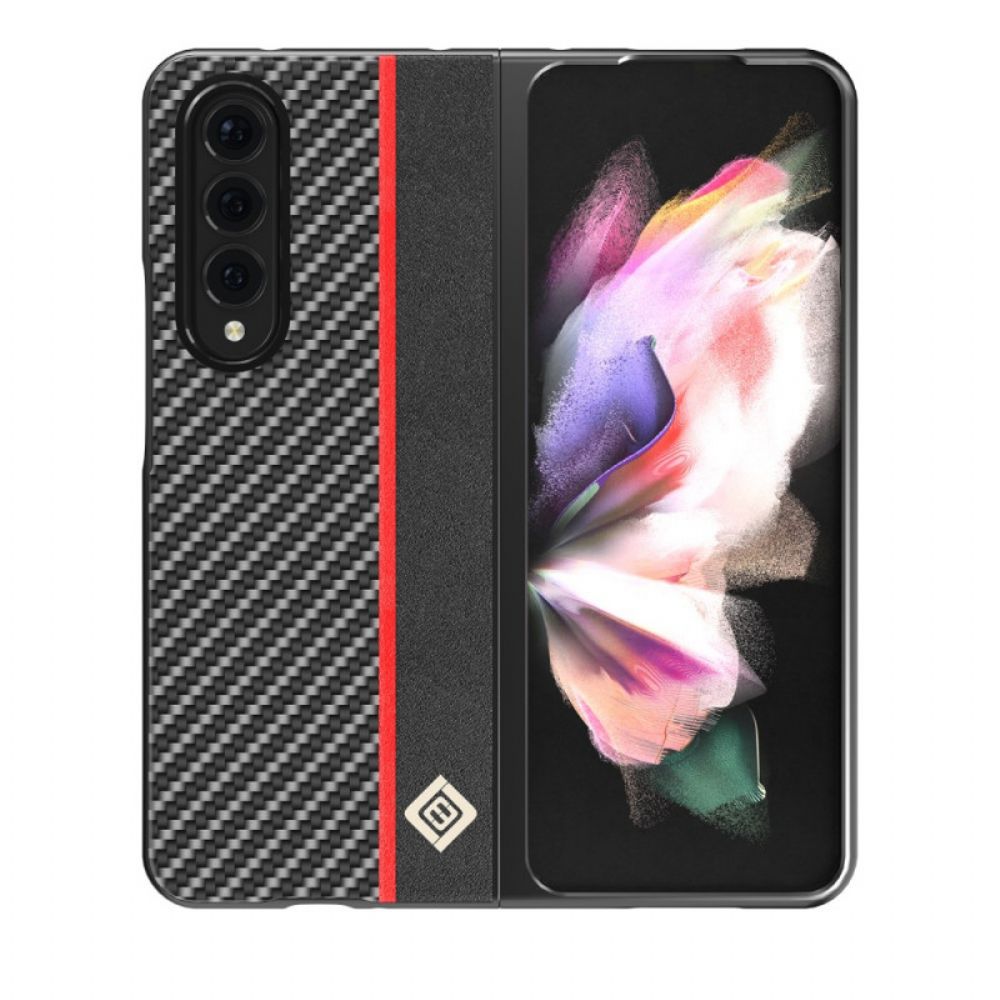 Hoesje voor Samsung Galaxy Z Fold 3 5G Lijn Koolstofvezel Lc.imeeke