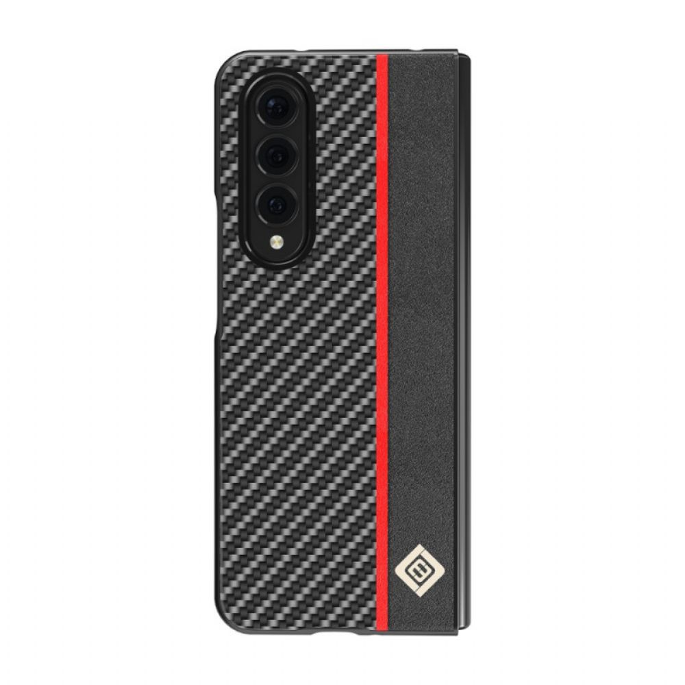 Hoesje voor Samsung Galaxy Z Fold 3 5G Lijn Koolstofvezel Lc.imeeke