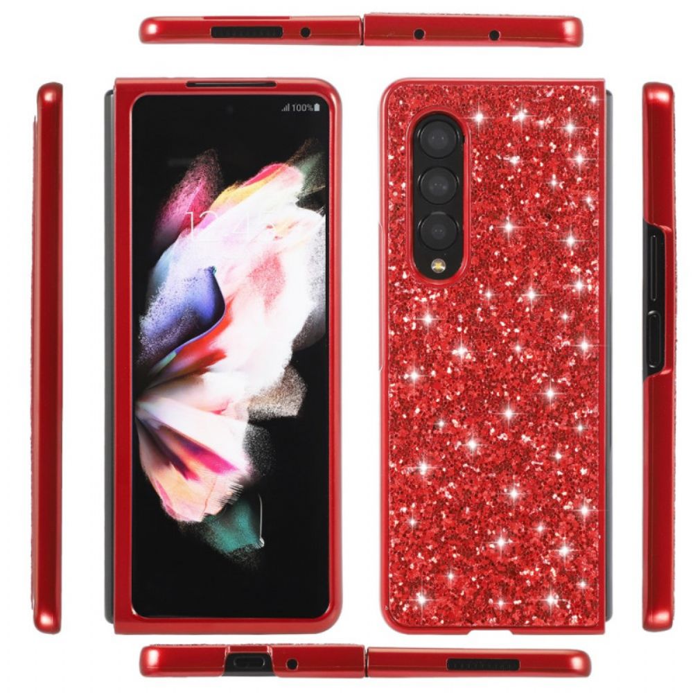 Hoesje voor Samsung Galaxy Z Fold 3 5G Pailletten