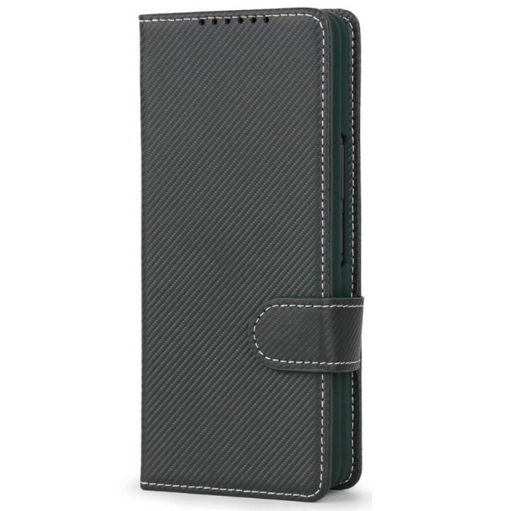 Telefoonhoesje Leren Hoesje voor Samsung Galaxy Z Fold 3 5G Afneembare Pennenhouder