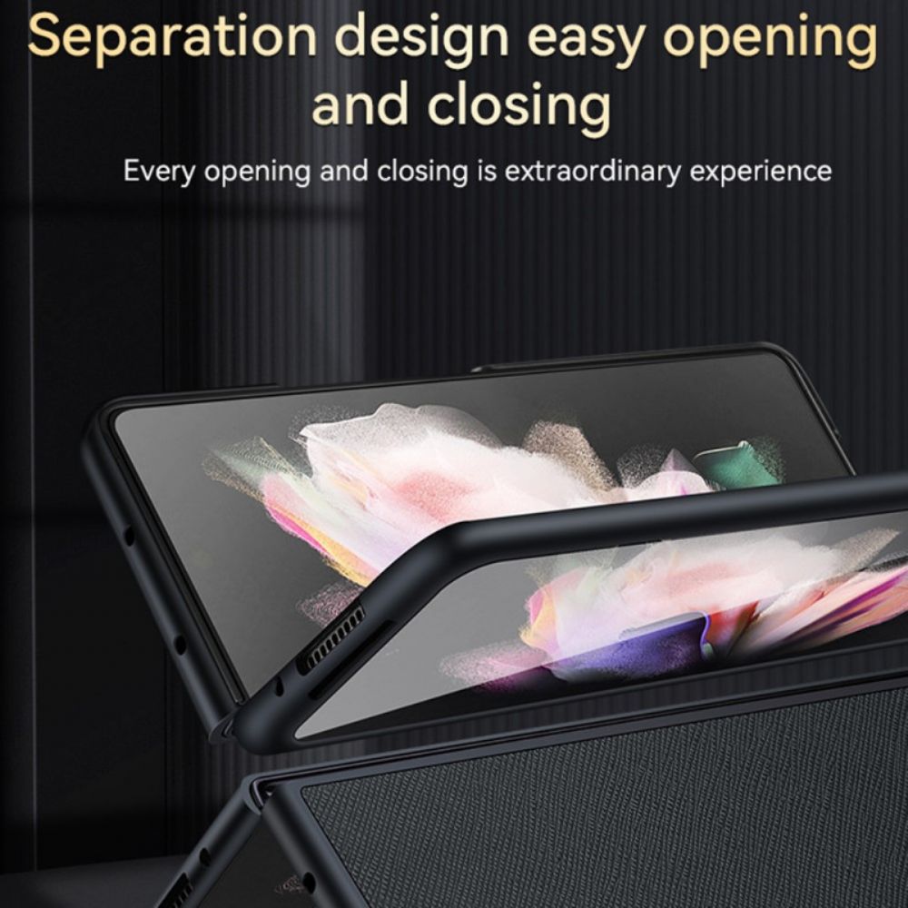 Telefoonhoesje voor Samsung Galaxy Z Fold 3 5G Getextureerd Kunstleer Sulada