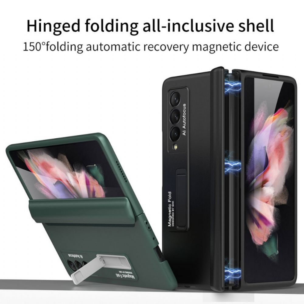 Telefoonhoesje voor Samsung Galaxy Z Fold 3 5G Stijve Kunststof Steun Gkk