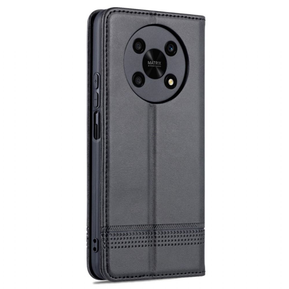 Bescherming Hoesje voor Honor Magic 4 Lite 5G Folio-hoesje Azns Kunstleer
