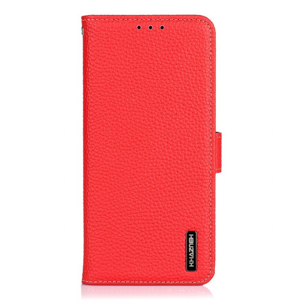 Folio-hoesje voor Honor Magic 4 Lite 5G Echt Litchi Khazneh Leer