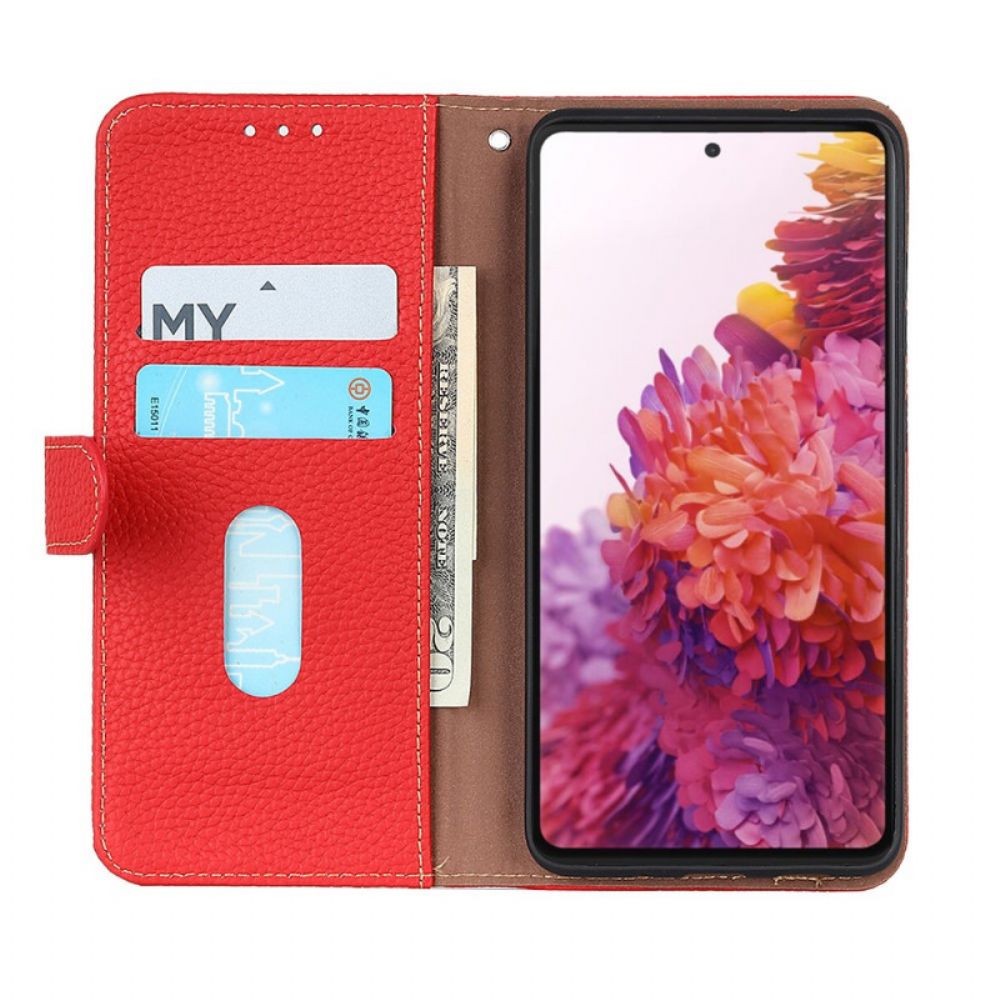 Folio-hoesje voor Honor Magic 4 Lite 5G Echt Litchi Khazneh Leer
